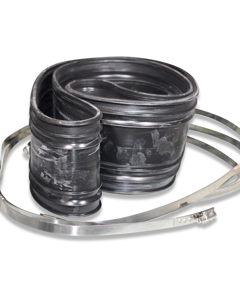 Packing f/exhaust air chimney D650/50 black incl pipe clamps